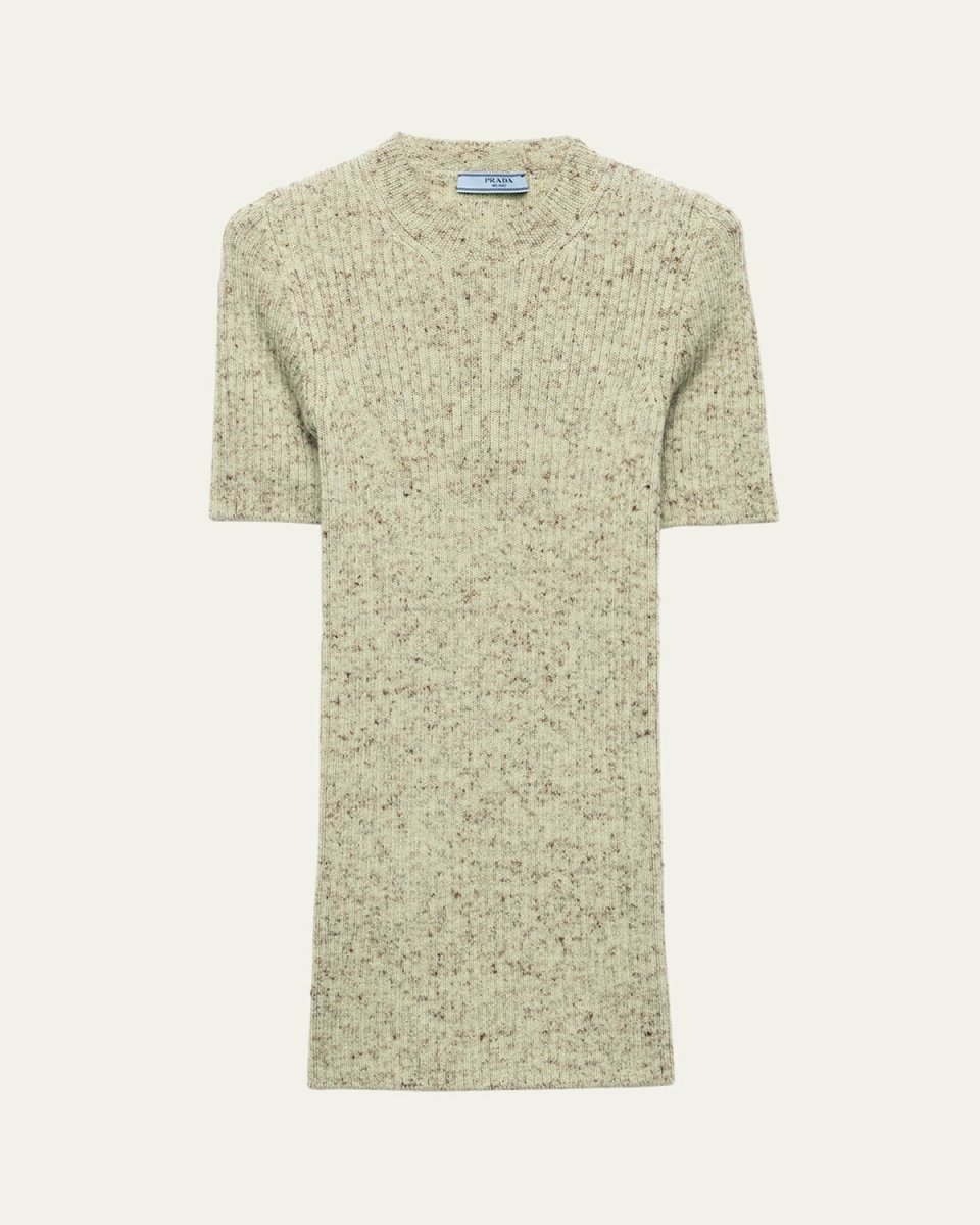 Wool and Linen Short-Sleeve Sweater